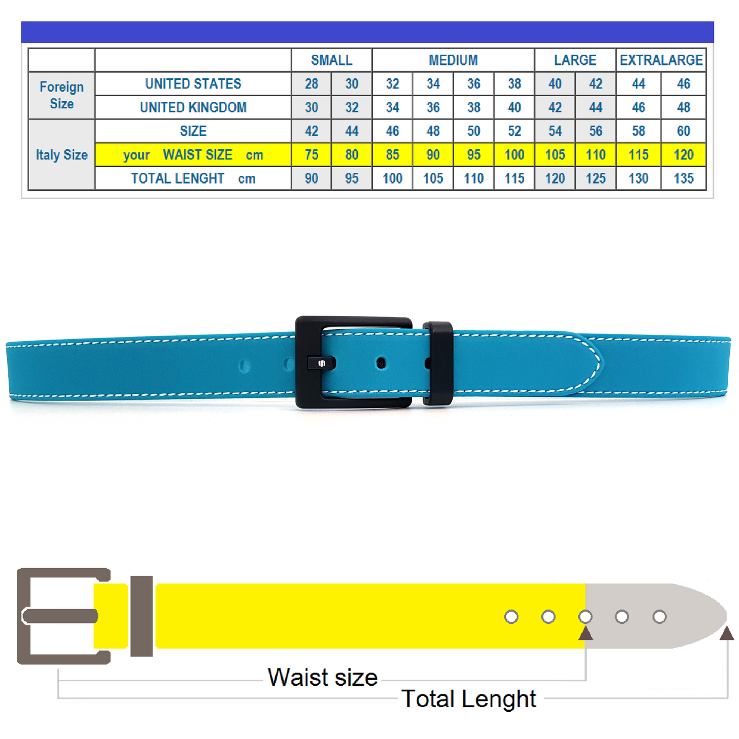 Cintura uomo Azzurra Evolution Belt Basic