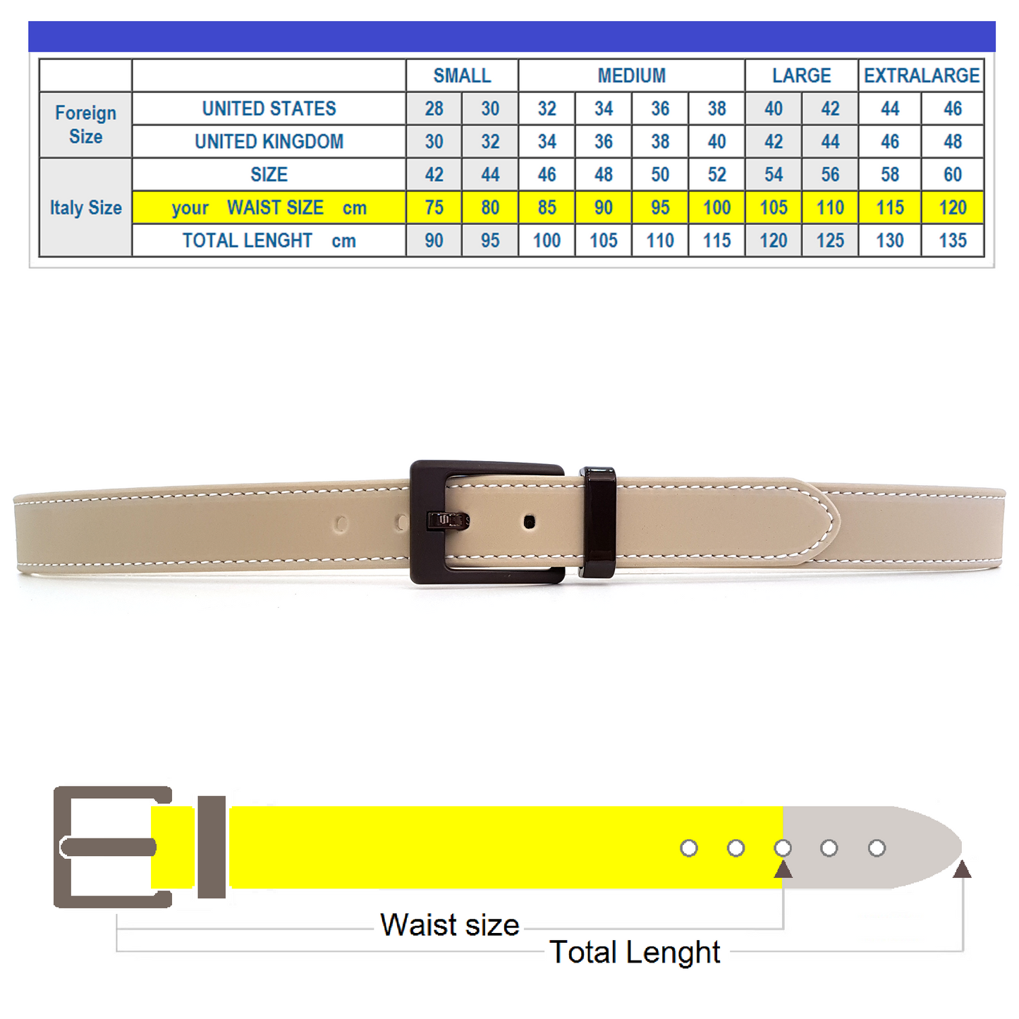 Cintura uomo Beige Evolution Belt Basic