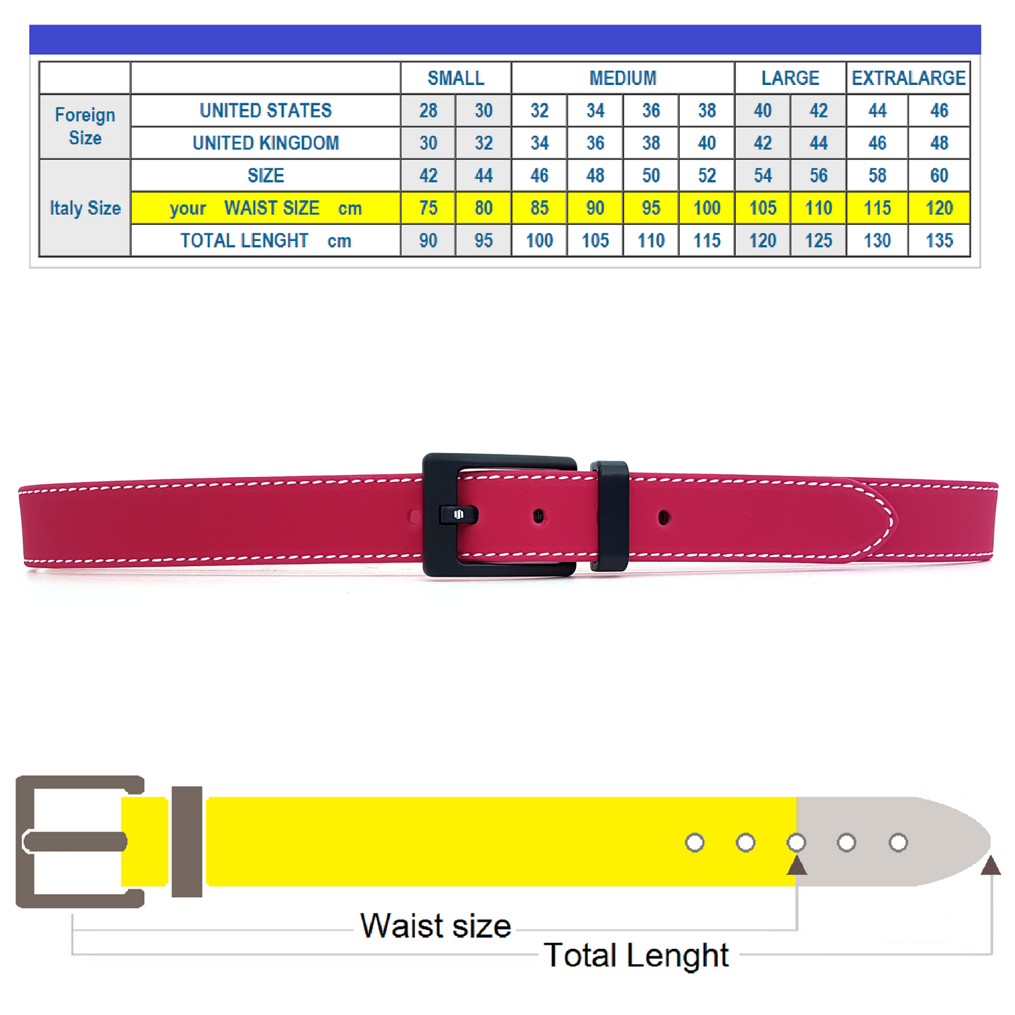 Cintura uomo Fucsia Evolution Belt Basic