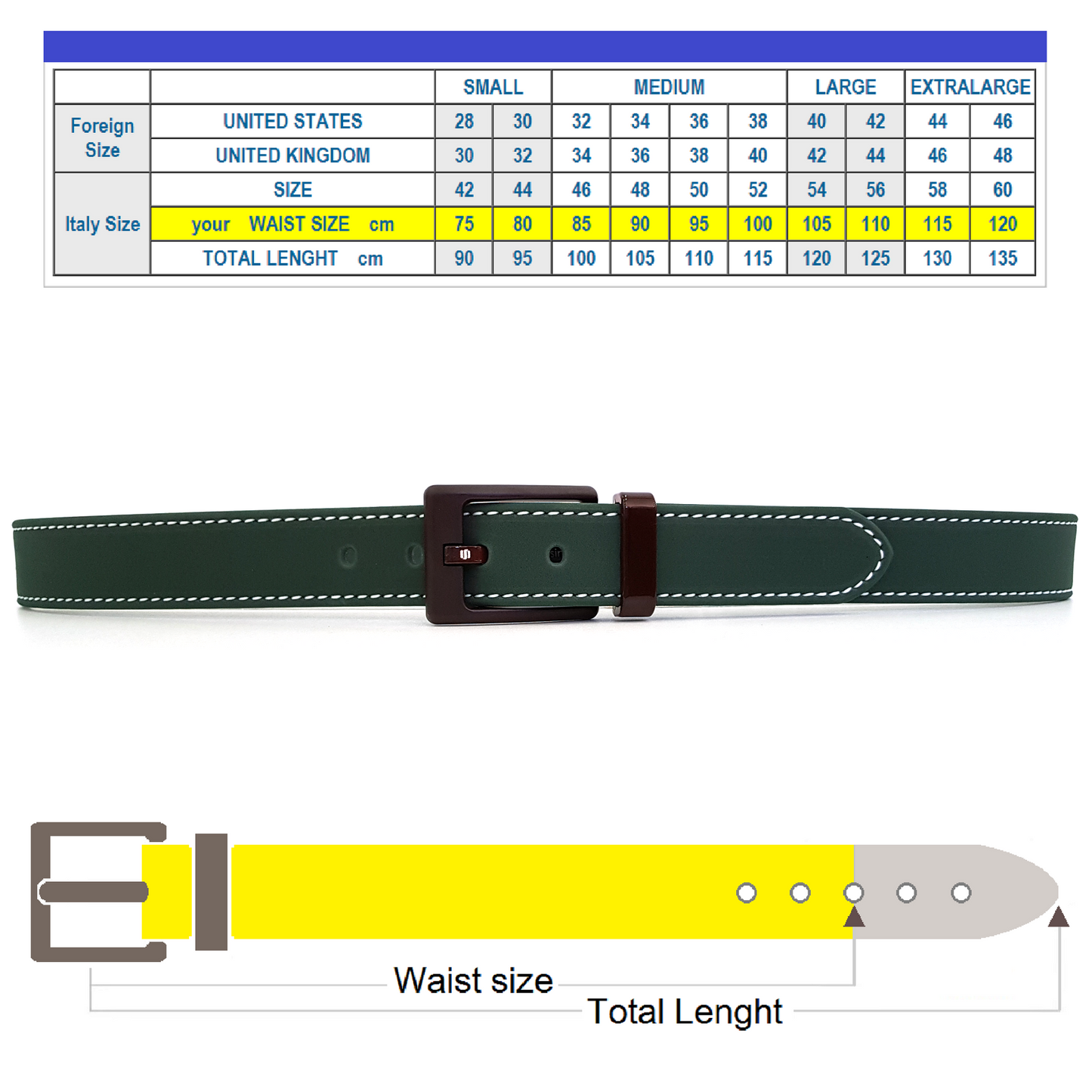 Cintura uomo Verde Muschio Evolution Belt Basic