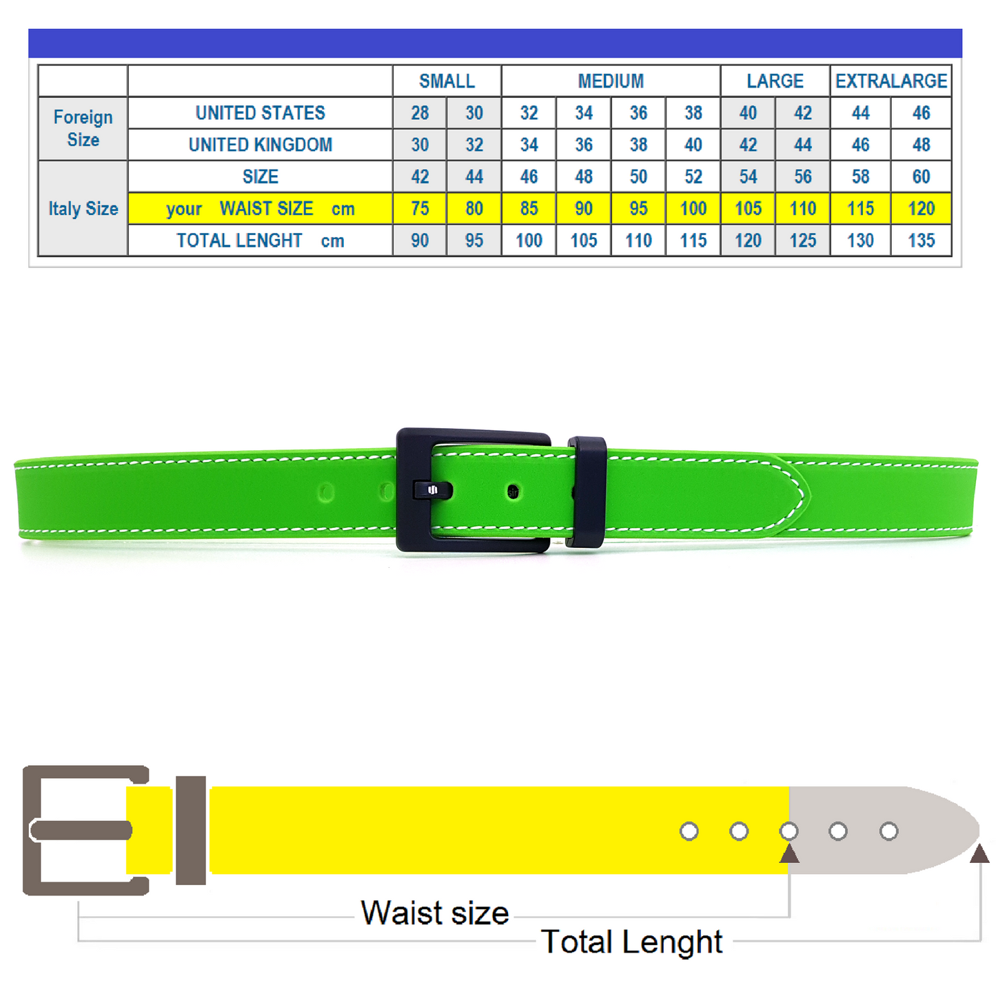 Cintura uomo Verde Pistacchio Evolution Belt Basic