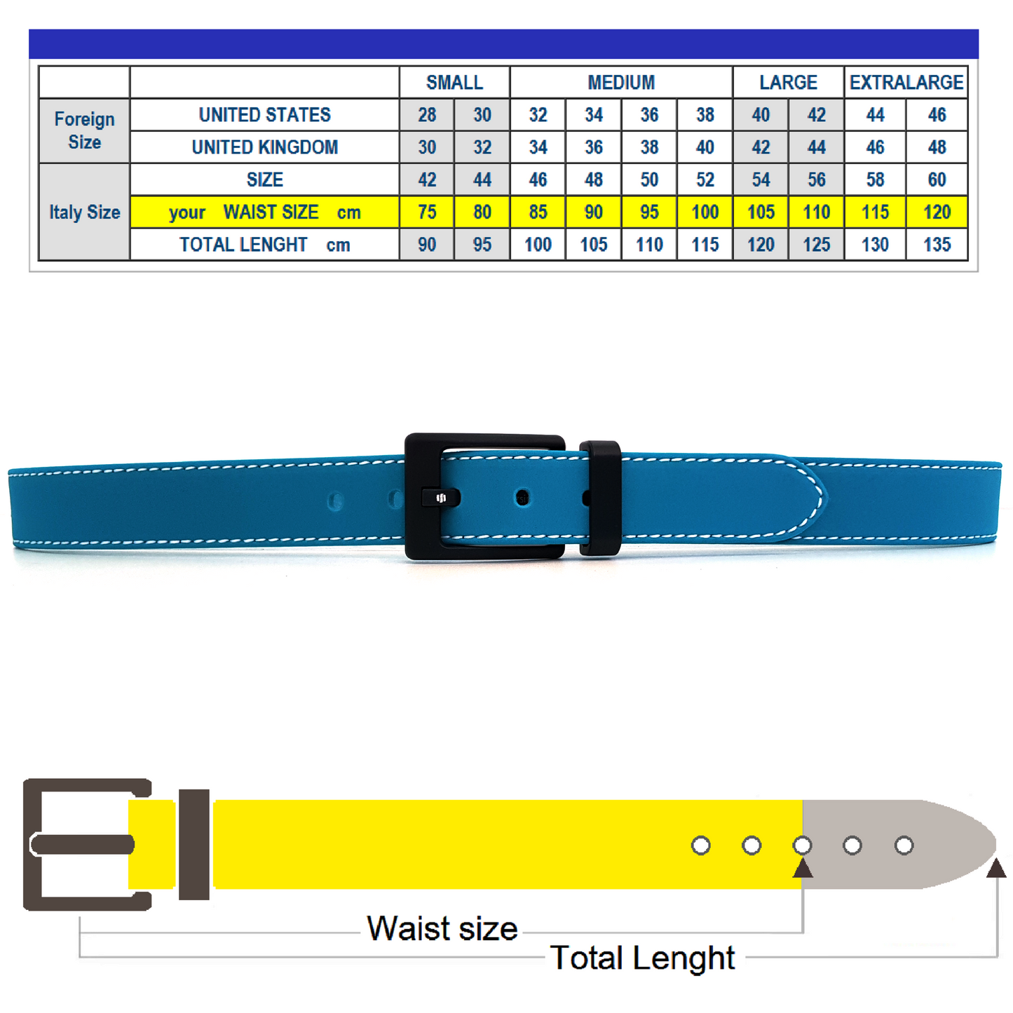 Cintura uomo Turchese Evolution Belt Basic